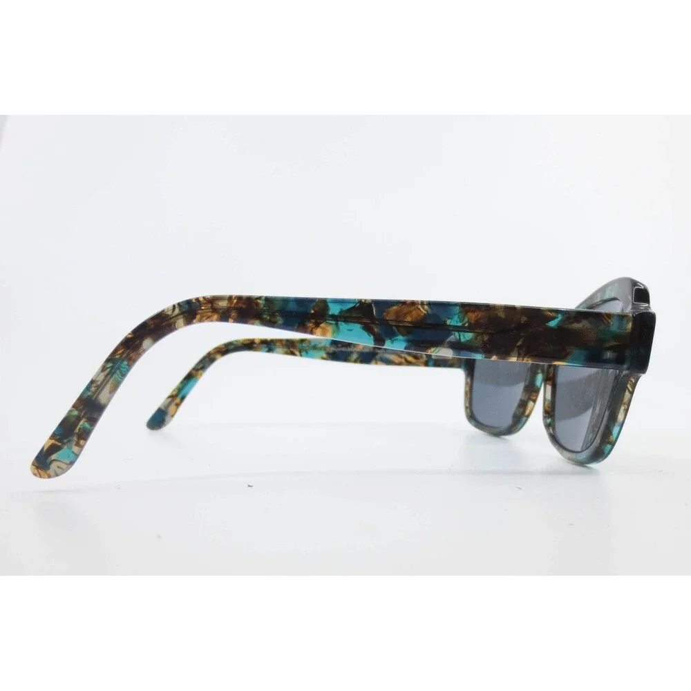 Kirkland Signature Taylor Sunglasses Blue Tortoise Rectangular Frame 55-16-140
